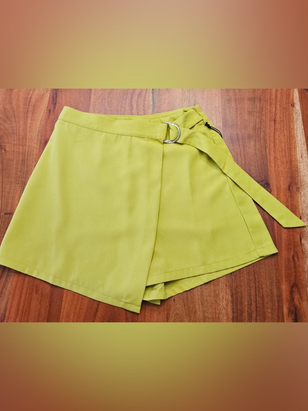 Wrap Skort in Lime Green